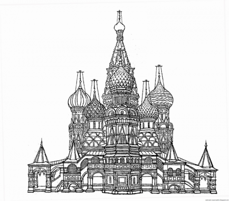 Собор Василия Блаженного рисунок