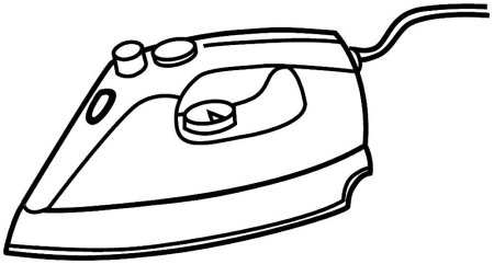 Утюг раскраска для детей