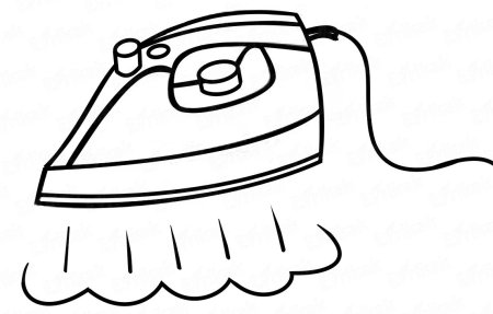 Утюг раскраска для детей
