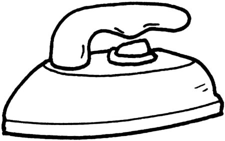 Утюг картинка для детей раскраска