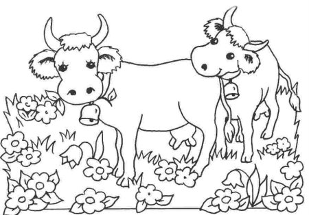 Корова Мурка и теленок Гаврюша
