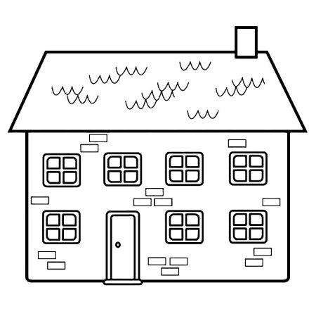 Дом раскраска для детей