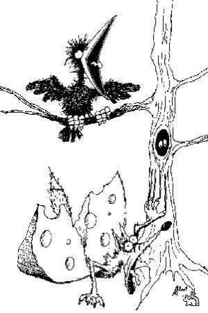 Басня лиса и ворона