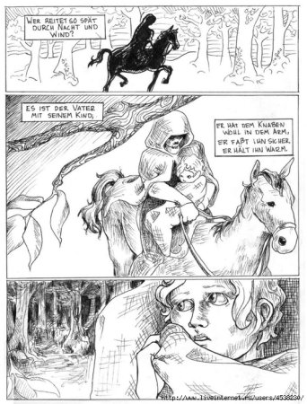 Лесной царь Шуберт раскраска