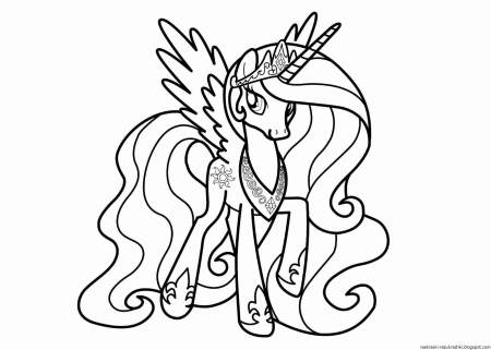 Раскраски my little Pony принцесса Селестия