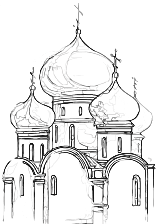 Ферапонтов монастырь рисунок