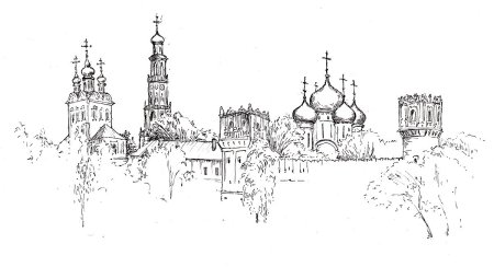 Свияжский Успенский монастырь акварелью