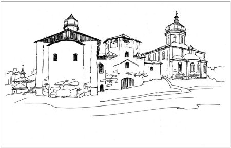 Троицкий собор Троице-Сергиева монастыря чб