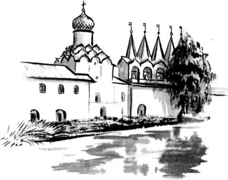 Церковь раскраска