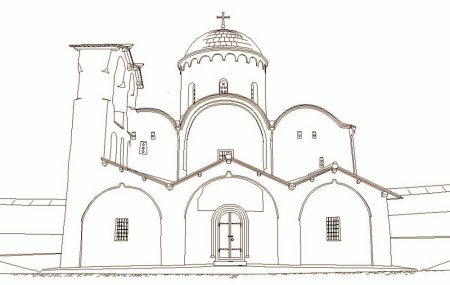 Спасо Преображенский собор Псков реконструкция 12 век