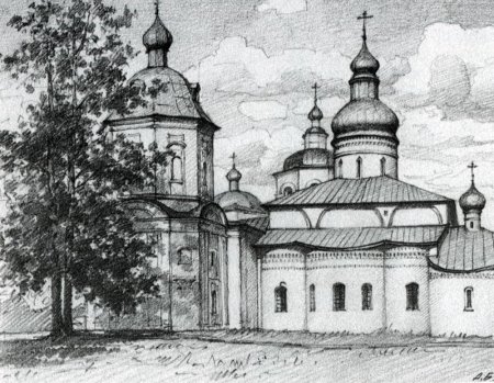 Софийский собор Вологда контур