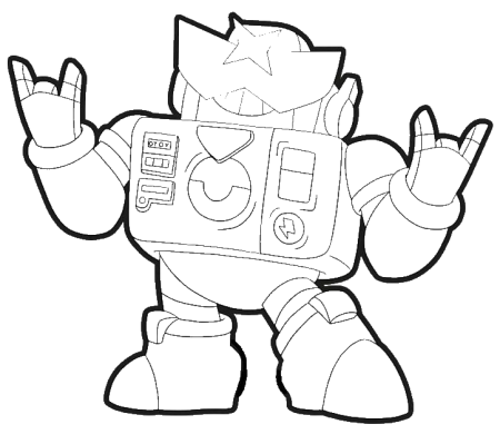 Раскраска БРАВЛ старс БРАВЛЕР