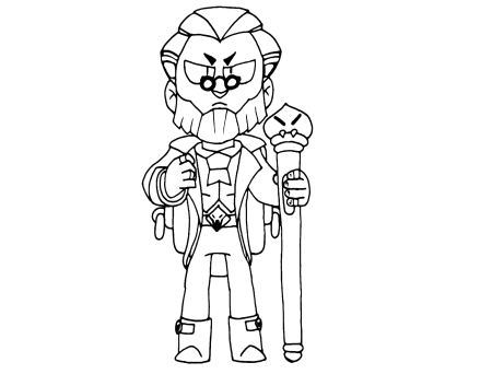 Раскраска Brawl Stars Байрон