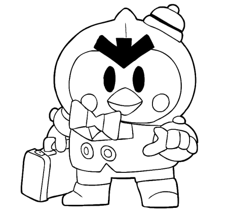 Brawl Stars раскраска Мистер пи