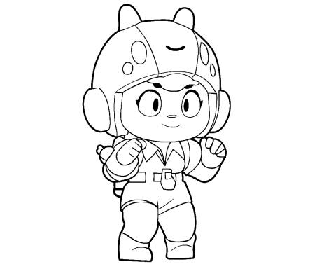 Гейл БРАВЛ старс раскраска