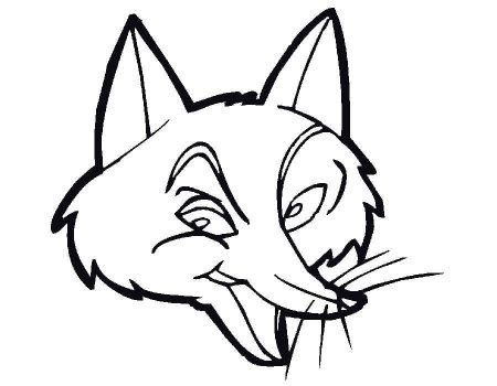 Маска лиса раскраска