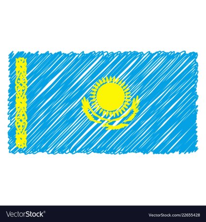 Флаг Казахстана рисунок