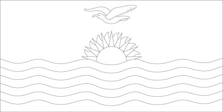 Флаг Казахстана раскраска