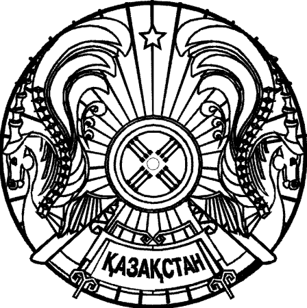 Герб Казахстана черно белый