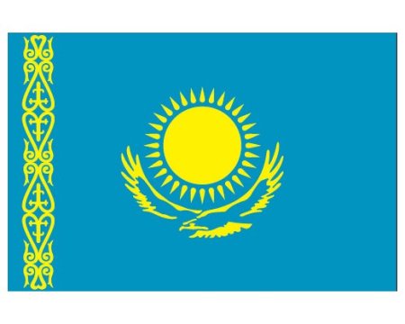 Флаг Казахстана раскраска