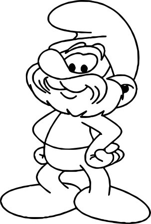 Раскраска Смурфики Гаргамель