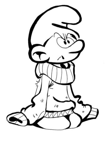 Раскраски для детей Смурфики