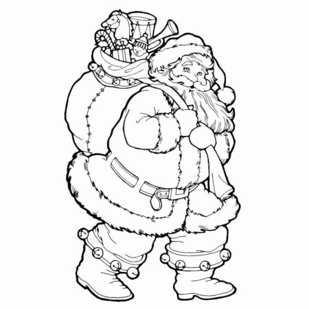 Дед Мороз раскраска для малышей
