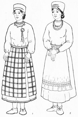 Женский русский народный костюм рисунок раскраска (47 фото)