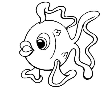 Золотая рыбка рисунок для детей раскраска (45 фото)