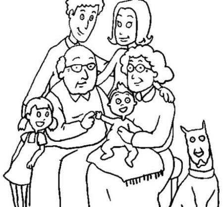 Трафарет семьи для рисования