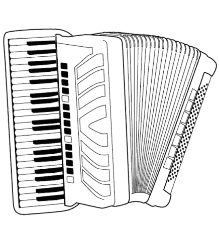 Гармошка раскраска для детей