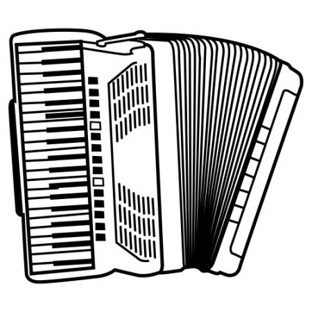 Баян раскраска