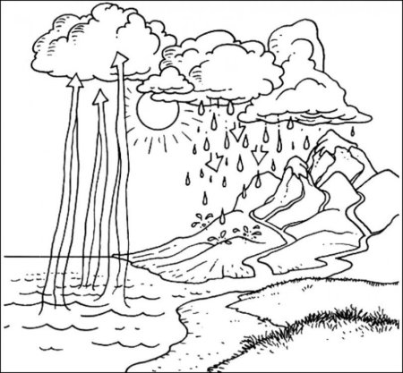 Раскраска вода