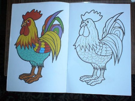 Петушок. Раскраска