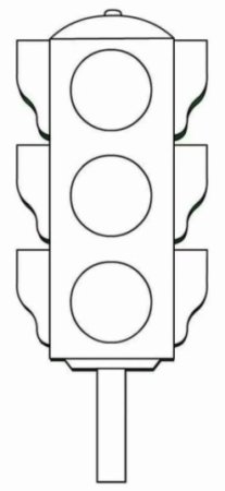 Машина и светофор раскраска