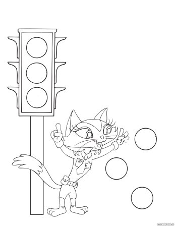 Светофор раскраска для детей 3-4 лет