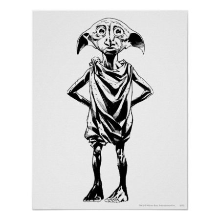 Раскраска Добби из Гарри Поттера