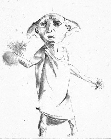 Добби из Гарри Поттера рисунок