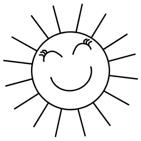 Раскраска. Солнышко