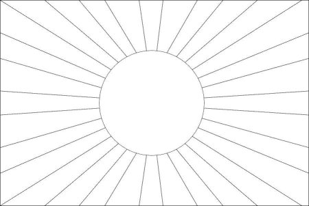 Солнце раскраска для детей