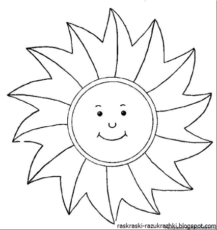 Трафарет солнца для вырезания