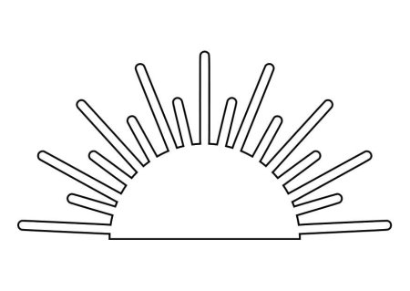 Солнышко раскраска для детей