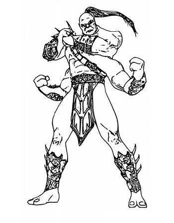 Раскраски героев мортал комбат