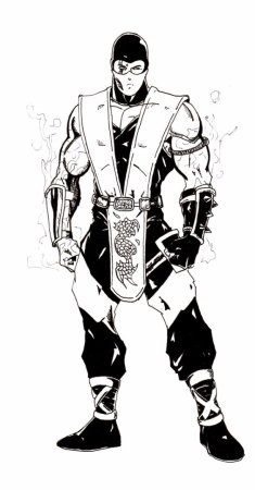 Раскраски для мальчиков мортал комбат Ермак