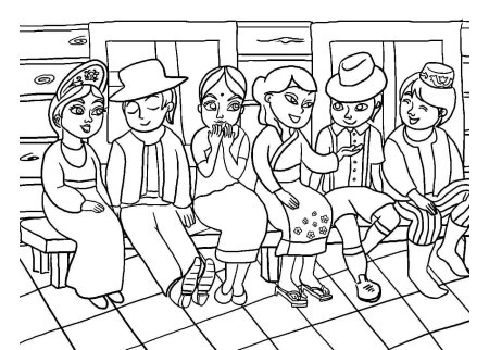 Раскраска Дружба народов для детей