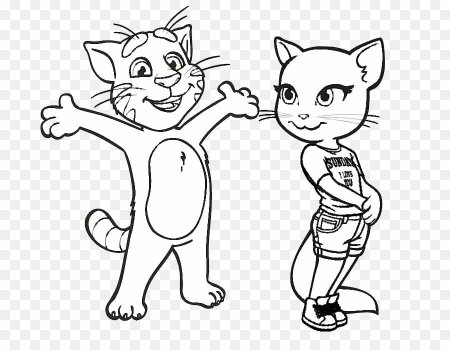 Том и Джерри рисунок раскраска