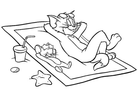 Джерри из том и Джерри раскраска