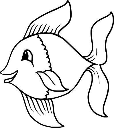 Раскраска рисунка одной рыбки (42 фото)