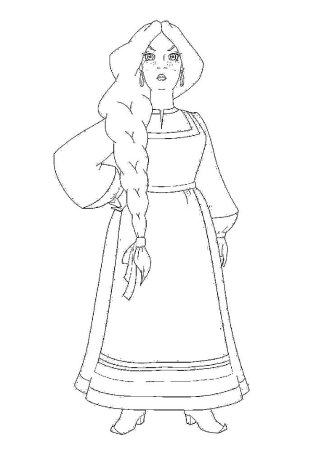 Рисунок русской национальной одежды