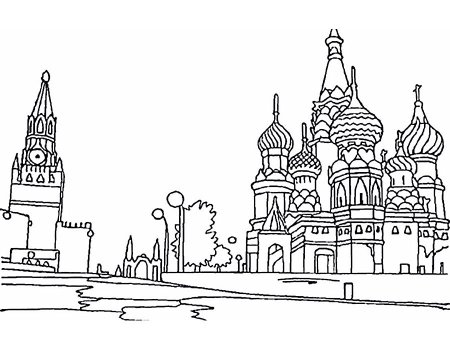 Собор Василия Блаженного раскраска